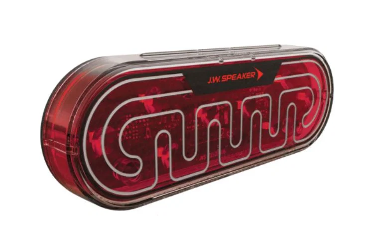 0646791 – JW SPEAKER Trailer Light, Stop/ Turn/ Tail Light With Flash/ Strobe Functions LED Oval Red Heated Lens 0.83...